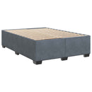 vidaXL Boxspring ágy matraccal Sötétszürke 140 x 200 cm Bársony