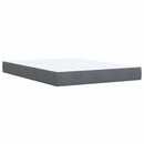 vidaXL Boxspring ágy matraccal Sötétszürke 140 x 200 cm Bársony
