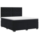 vidaXL Boxspring ágy matraccal fejtámlával Fekete 140 x 200 cm Bársony
