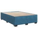 vidaXL Boxspring ágy matraccal fejtámlával Kék 160 x 200 cm Bársony