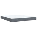 vidaXL Boxspring ágy matraccal Sötétszürke 180 x 200 cm Bársony