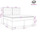 vidaXL Boxspring ágy matraccal fejtámlával Kék 180 x 200 cm Bársony