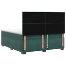 vidaXL Boxspring ágy matraccal Sötétzöld 200 x 200 cm Bársony