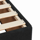 vidaXL Boxspring ágy matraccal fejtámlával Fekete 200 x 200 cm Bársony