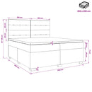 vidaXL Boxspring ágy matraccal fejtámlával Kék 200 x 200 cm Bársony
