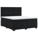 vidaXL Boxspring ágy matraccal fejtámlával Fekete 200 x 200 cm Bársony
