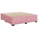vidaXL Boxspring ágy matraccal Rózsaszín 200 x 200 cm Bársony