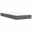 vidaXL Boxspring ágy matraccal Sötétszürke Egyszemélyes Bársony