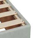 vidaXL Boxspring ágy matraccal Világosszürke Egyszemélyes Bársony
