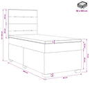 vidaXL Boxspring ágy matraccal Világosszürke Egyszemélyes Bársony