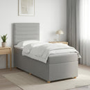 vidaXL Boxspring ágy matraccal Világosszürke 100 x 200 cm Szövet