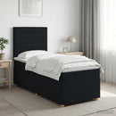 vidaXL Boxspring ágy matraccal fejtámlával Fekete 90 x 200 cm Szövet