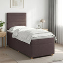 vidaXL Boxspring ágy matraccal Sötét Barna 80 x 200 cm Szövet