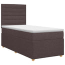 vidaXL Boxspring ágy matraccal Sötét Barna 80 x 200 cm Szövet