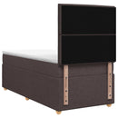 vidaXL Boxspring ágy matraccal Sötét Barna 80 x 200 cm Szövet