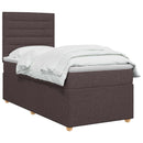 vidaXL Boxspring ágy matraccal Sötét Barna 80 x 200 cm Szövet