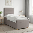 vidaXL Boxspring ágy matraccal Tópszínű 100 x 200 cm Szövet