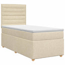 vidaXL Boxspring ágy matraccal Krémszínű 80 x 200 cm Szövet