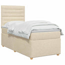 vidaXL Boxspring ágy matraccal Krémszínű 80 x 200 cm Szövet