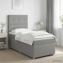 vidaXL Boxspring ágy matraccal Világosszürke 80 x 200 cm Szövet