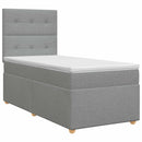 vidaXL Boxspring ágy matraccal Világosszürke 80 x 200 cm Szövet