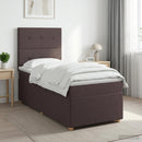 vidaXL Boxspring ágy matraccal Sötét Barna 100 x 200 cm Szövet