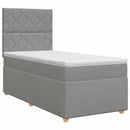 vidaXL Boxspring ágy matraccal Világosszürke 80 x 200 cm Szövet