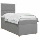 vidaXL Boxspring ágy matraccal Világosszürke 80 x 200 cm Szövet