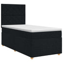 vidaXL Boxspring ágy matraccal fejtámlával Fekete 80 x 200 cm Szövet