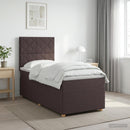 vidaXL Boxspring ágy matraccal Sötét Barna 100 x 200 cm Szövet