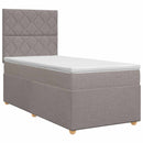 vidaXL Boxspring ágy matraccal fejtámlával Tópszínű 80 x 200 cm Szövet
