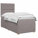 vidaXL Boxspring ágy matraccal fejtámlával Tópszínű 80 x 200 cm Szövet