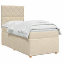 vidaXL Boxspring ágy matraccal Krémszínű 80 x 200 cm Szövet