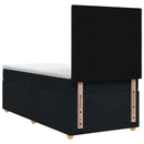 vidaXL Boxspring ágy matraccal fejtámlával Fekete 90 x 190 cm Szövet