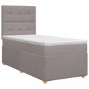 vidaXL Boxspring ágy matraccal fejtámlával Tópszínű 90 x 190 cm Szövet