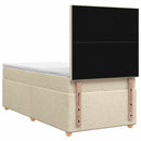 vidaXL Boxspring ágy matraccal Krémszínű 90 x 190 cm Szövet