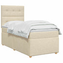 vidaXL Boxspring ágy matraccal Krémszínű 90 x 190 cm Szövet