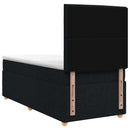 vidaXL Boxspring ágy matraccal fejtámlával Fekete 90 x 200 cm Szövet