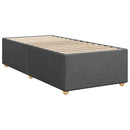 vidaXL Boxspring ágy matraccal Sötétszürke 90 x 200 cm Szövet