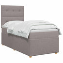 vidaXL Boxspring ágy matraccal fejtámlával Tópszínű 90 x 200 cm Szövet