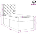 vidaXL Boxspring ágy matraccal fejtámlával Fekete 90 x 200 cm Szövet