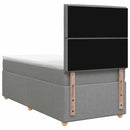vidaXL Boxspring ágy matraccal Világosszürke 100 x 200 cm Szövet