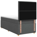 vidaXL Boxspring ágy matraccal Sötétszürke 100 x 200 cm Szövet