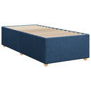 vidaXL Boxspring ágy matraccal fejtámlával Kék 100 x 200 cm Szövet