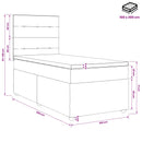 vidaXL Boxspring ágy matraccal fejtámlával Kék 100 x 200 cm Szövet