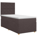 vidaXL Boxspring ágy matraccal Sötét Barna 100 x 200 cm Szövet