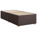 vidaXL Boxspring ágy matraccal Sötét Barna 100 x 200 cm Szövet