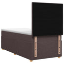 vidaXL Boxspring ágy matraccal Sötét Barna 100 x 200 cm Szövet
