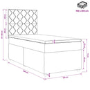 vidaXL Boxspring ágy matraccal fejtámlával Kék 100 x 200 cm Szövet
