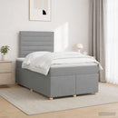 vidaXL Boxspring ágy matraccal Világosszürke 120 x 190 cm Szövet